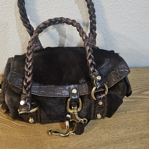 Francesco Biasia | Bags | Francesco Biasia Chocolate Brown Fur